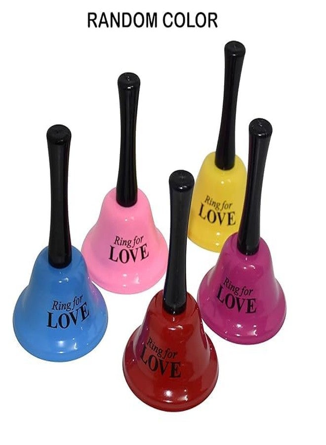 أسينشين خاتم جرس يدوي للحب، خاتم جرس معدني للحب، هدية للحبيبة أو الحبيب أو الزوج أو الزوجة، هدية رومانسية لعيد الحب، هدية طريفة ومبتكرة، دعامة للعبة (ألوان عشوائية) - Image 2